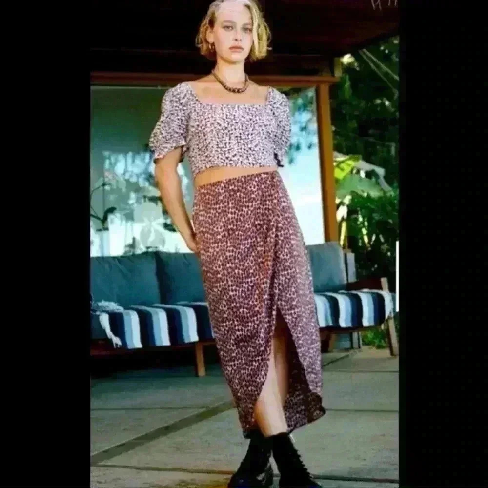 UO Leopard Print Skirt Size XS